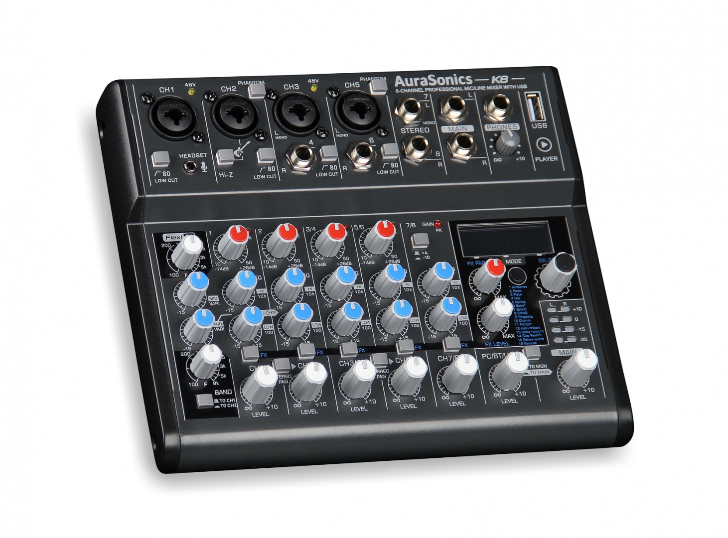 AuraSonics K8 компактный микшерный пульт в Кусе