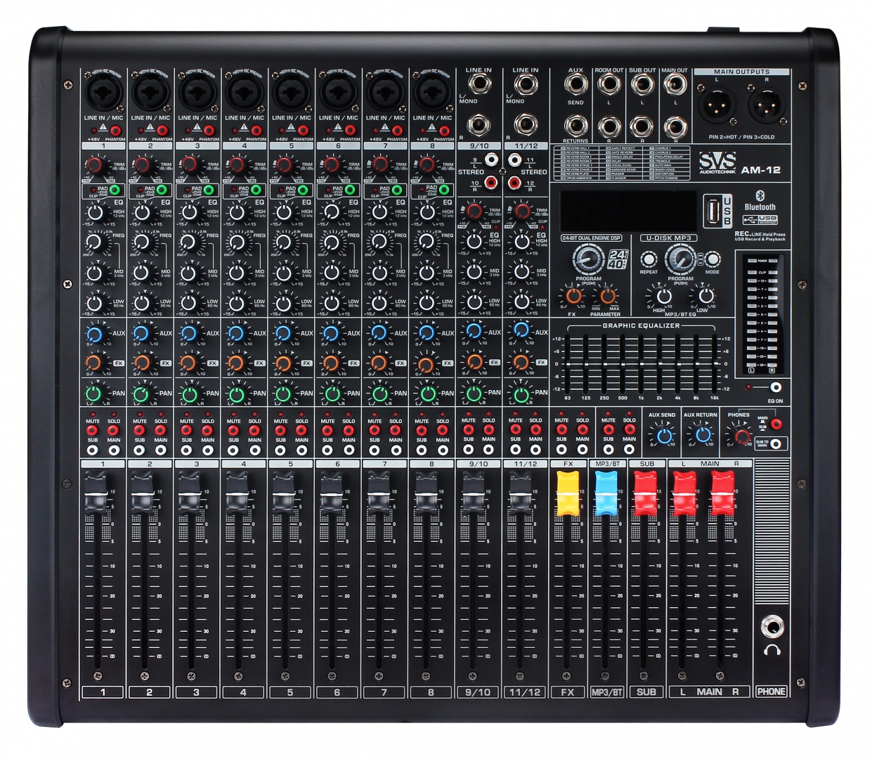 SVS Audiotechnik mixers AM-12 Микшерный пульт аналоговый, 12-канальный в Кусе