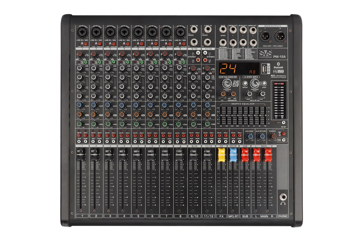 SVS Audiotechnik mixers PM-12A Активный аналоговый микшерный пульт, 12-канальный в Кусе